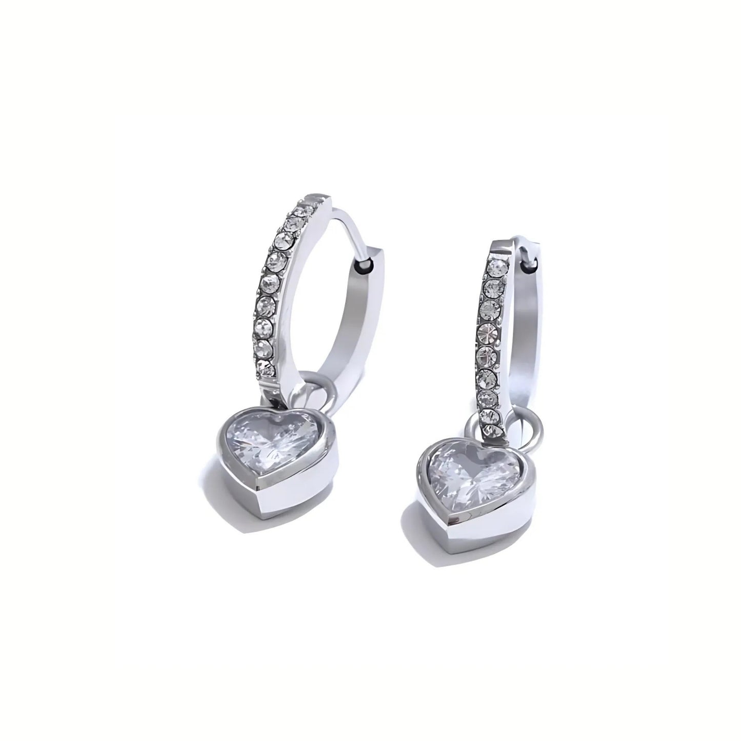 Stainless Steel Hypoallergenic Waterproof Tarnish Free Waterproof Sweatproof No-Fade Amour Huggie Earrings The Aura