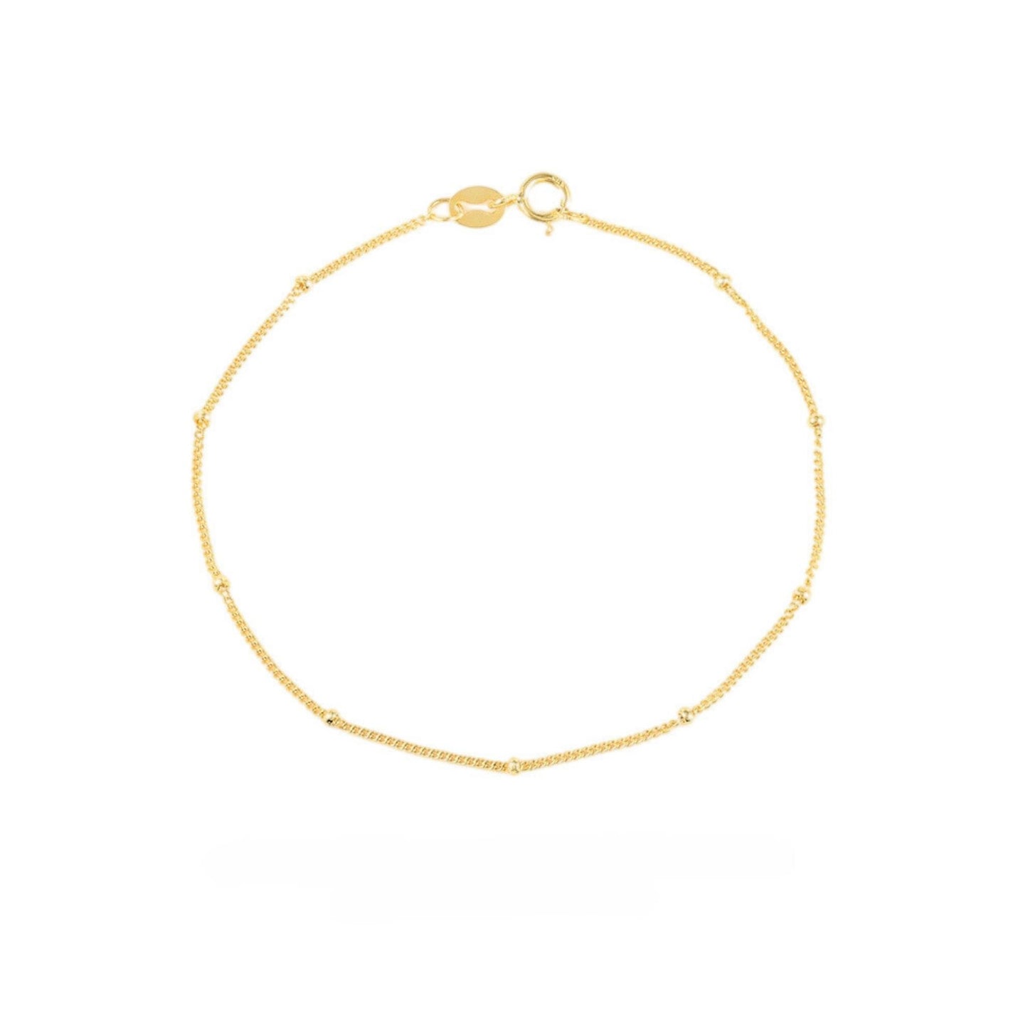 18K Gold Plated Stainless Steel Hypoallergenic Waterproof Tarnish Free Bead Chain Bracelets The Aura