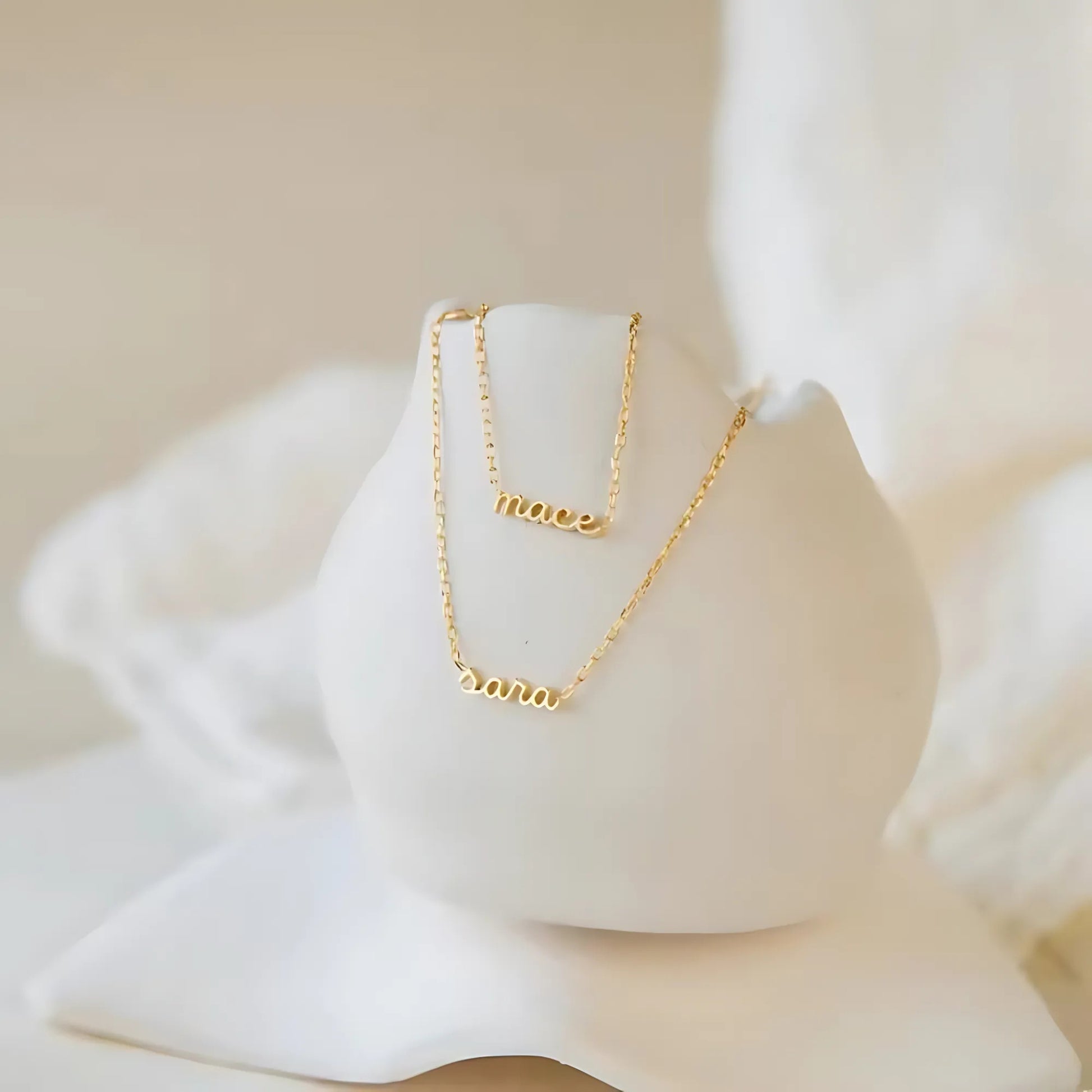 18K Gold Plated Stainless Steel Hypoallergenic Waterproof Tarnish Free Waterproof Sweatproof No-Fade Better Me Tiny Nameplate Necklace The Aura