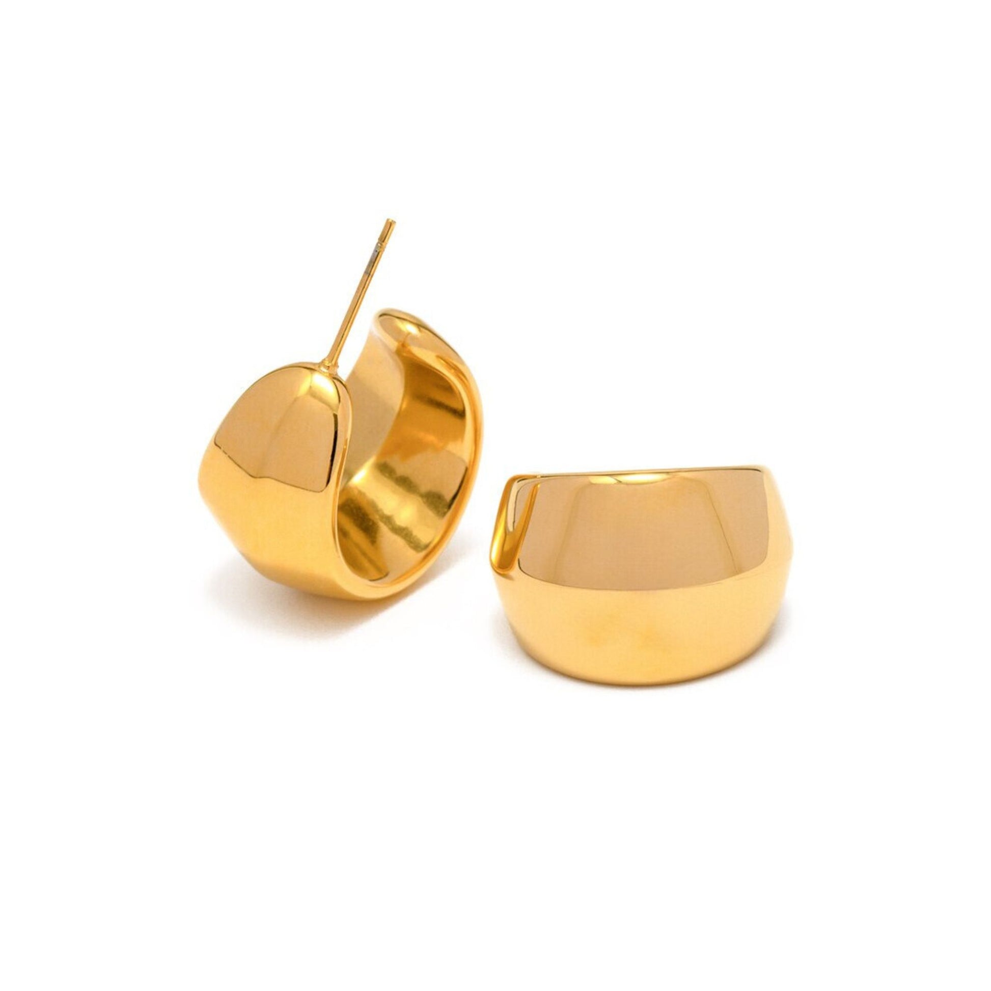 18K Gold Plated Stainless Steel Hypoallergenic Waterproof Tarnish Free Bow Stud Earrings The Aura