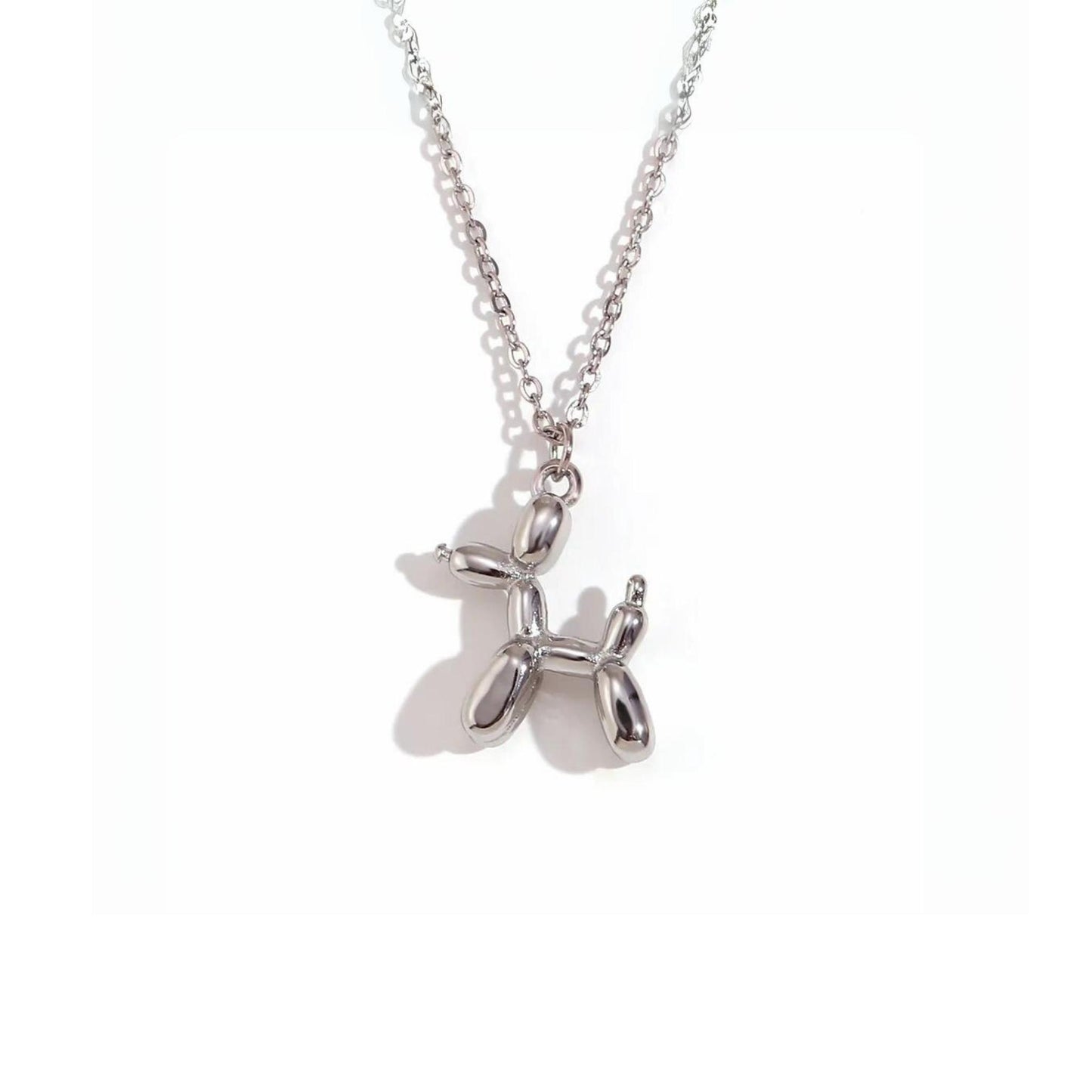 Stainless Steel Hypoallergenic Waterproof Tarnish Free Waterproof Sweatproof No-Fade Bubbly Poodle Necklaces The Aura