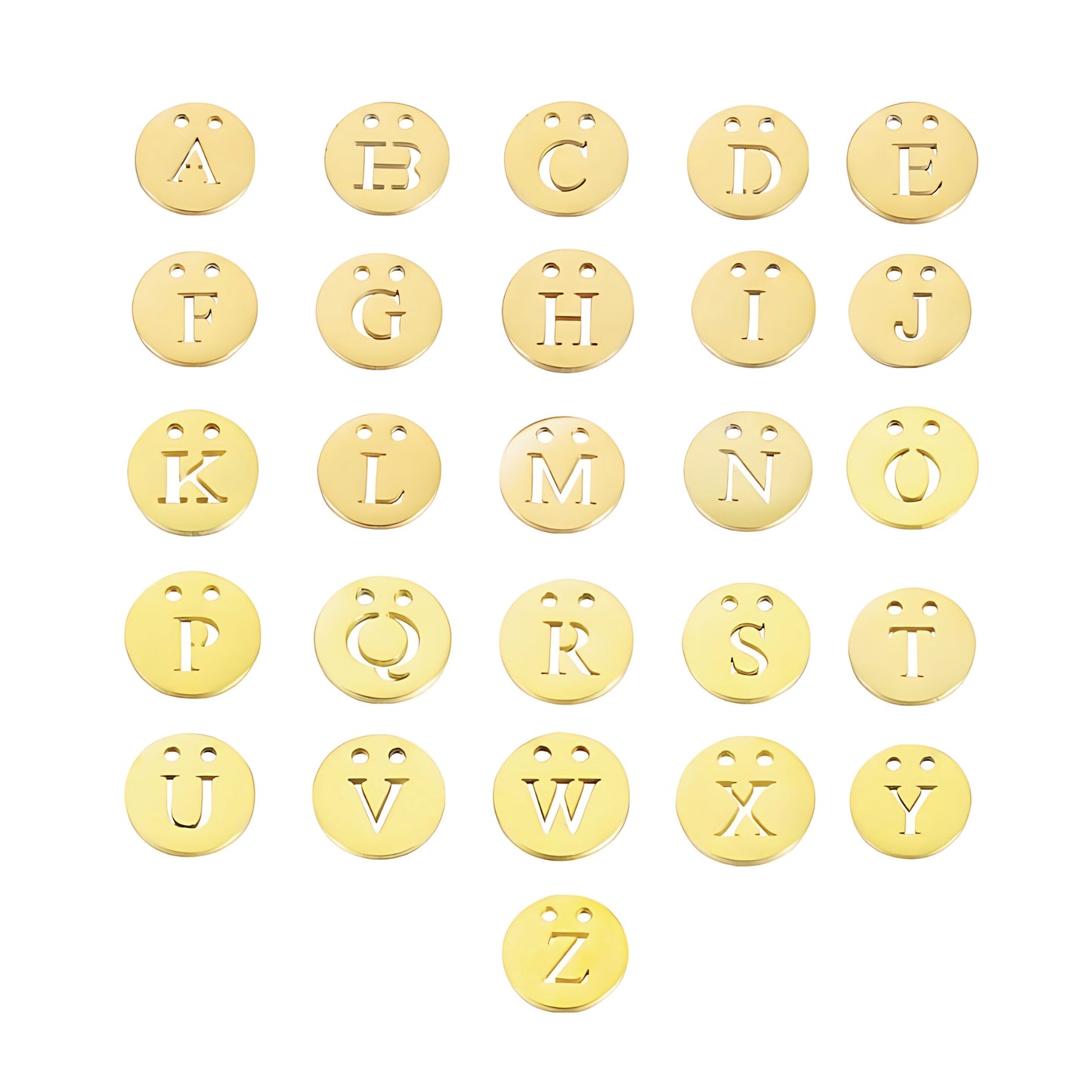 Button Alphabet Necklace