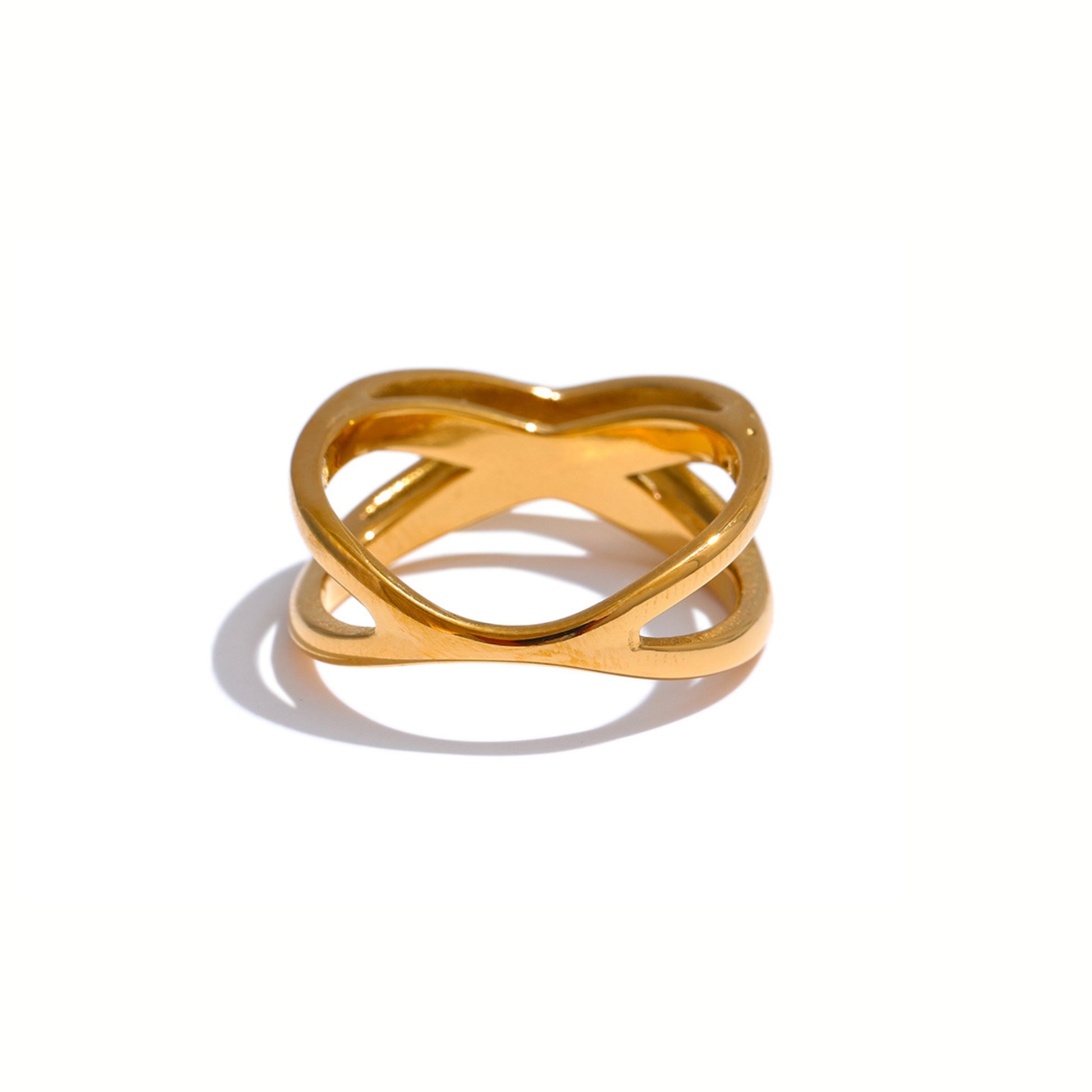 18K Gold Plated Stainless Steel Hypoallergenic Waterproof Tarnish Free Waterproof Sweatproof No-Fade Divine Ring The Aura