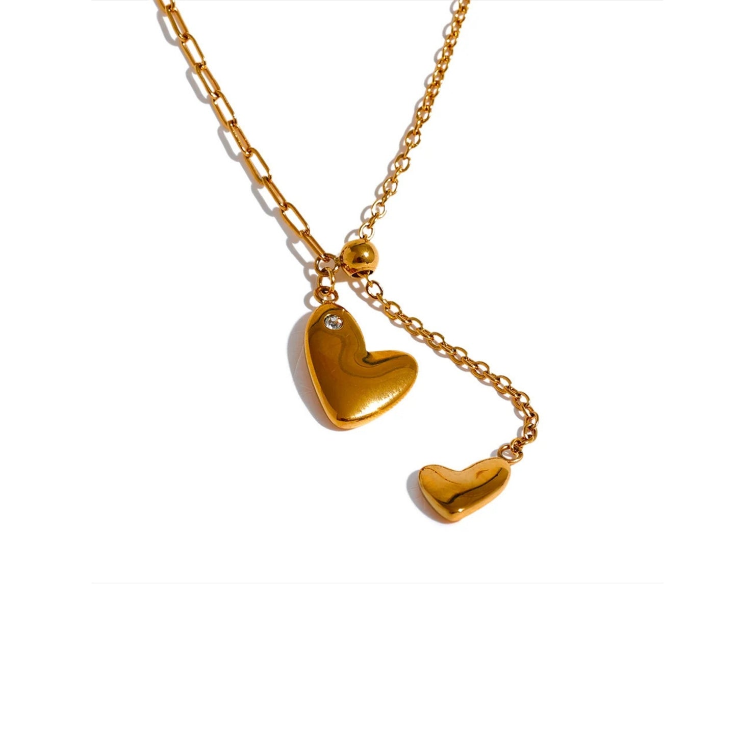 18K Gold Plated Stainless Steel Hypoallergenic Waterproof Tarnish Free Follow Your Heart Necklace The Aura
