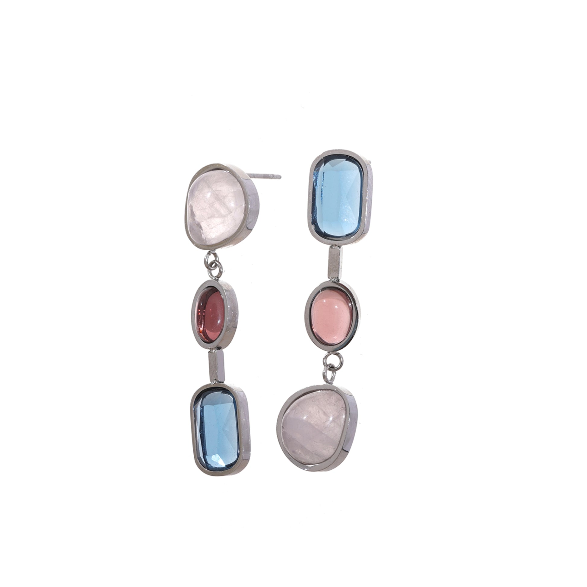 Stainless Steel Hypoallergenic Waterproof Tarnish Free Trio Drop Earrings The Aura