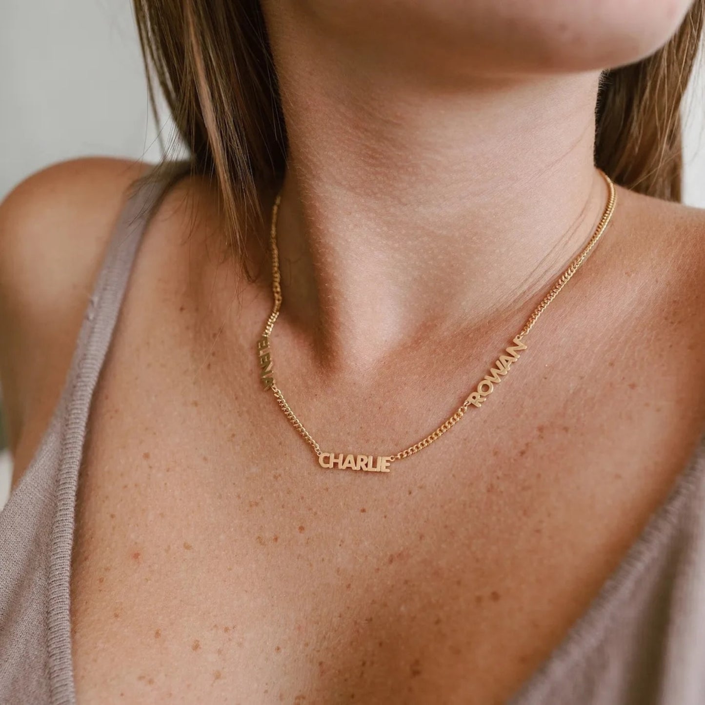 18K Gold Plated Stainless Steel Hypoallergenic Waterproof Tarnish Free Waterproof Sweatproof No-Fade I Am Who I Am Personalized Necklace The Aura