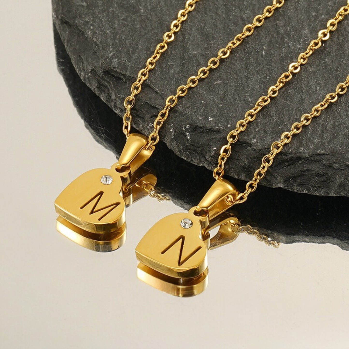 18K Gold Plated Stainless Steel Hypoallergenic Waterproof Tarnish Free Waterproof Sweatproof No-Fade In My Heart Necklace The Aura