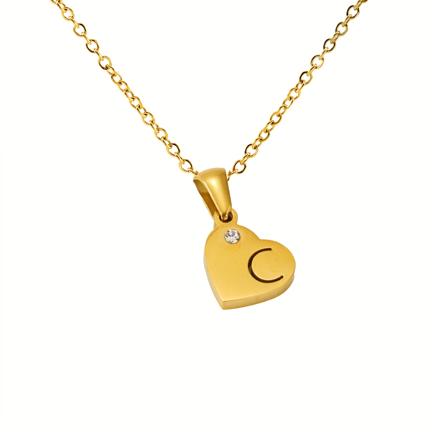 18K Gold Plated Stainless Steel Hypoallergenic Waterproof Tarnish Free Waterproof Sweatproof No-Fade In My Heart Necklace The Aura