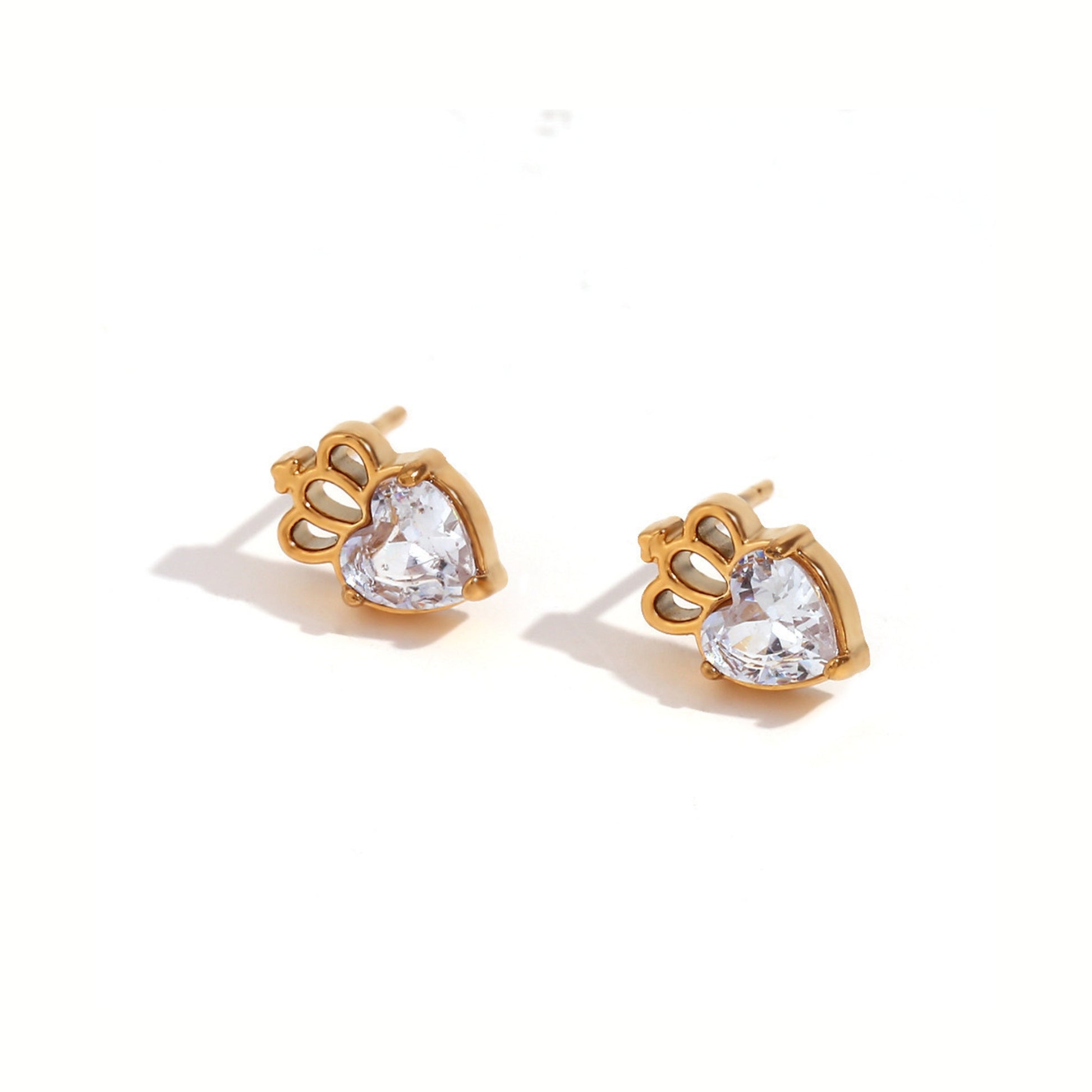 18K Gold Plated Stainless Steel Hypoallergenic Waterproof Tarnish Free Waterproof Sweatproof No-Fade Khaleesi Stud Earrings The Aura