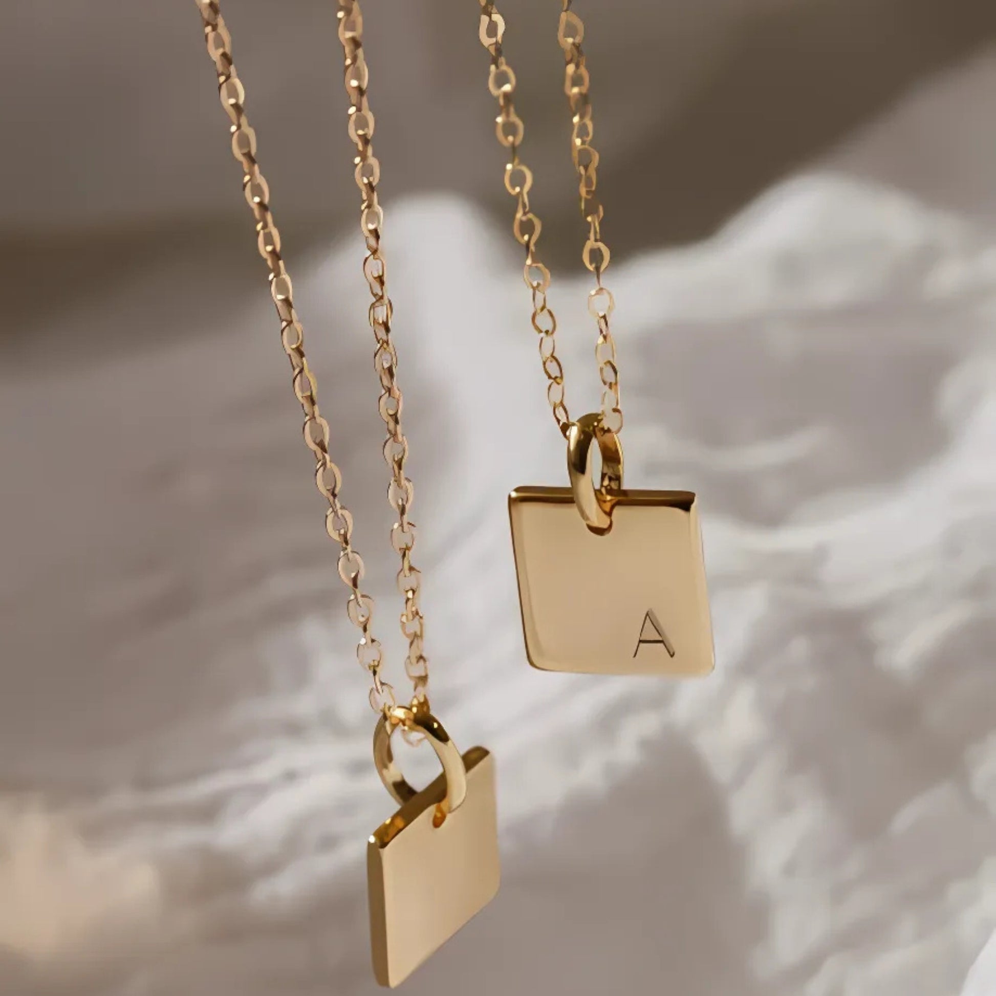 18K Gold Plated Stainless Steel Hypoallergenic Waterproof Tarnish Free Waterproof Sweatproof No-Fade Love Proud Alphabet Necklace The Aura