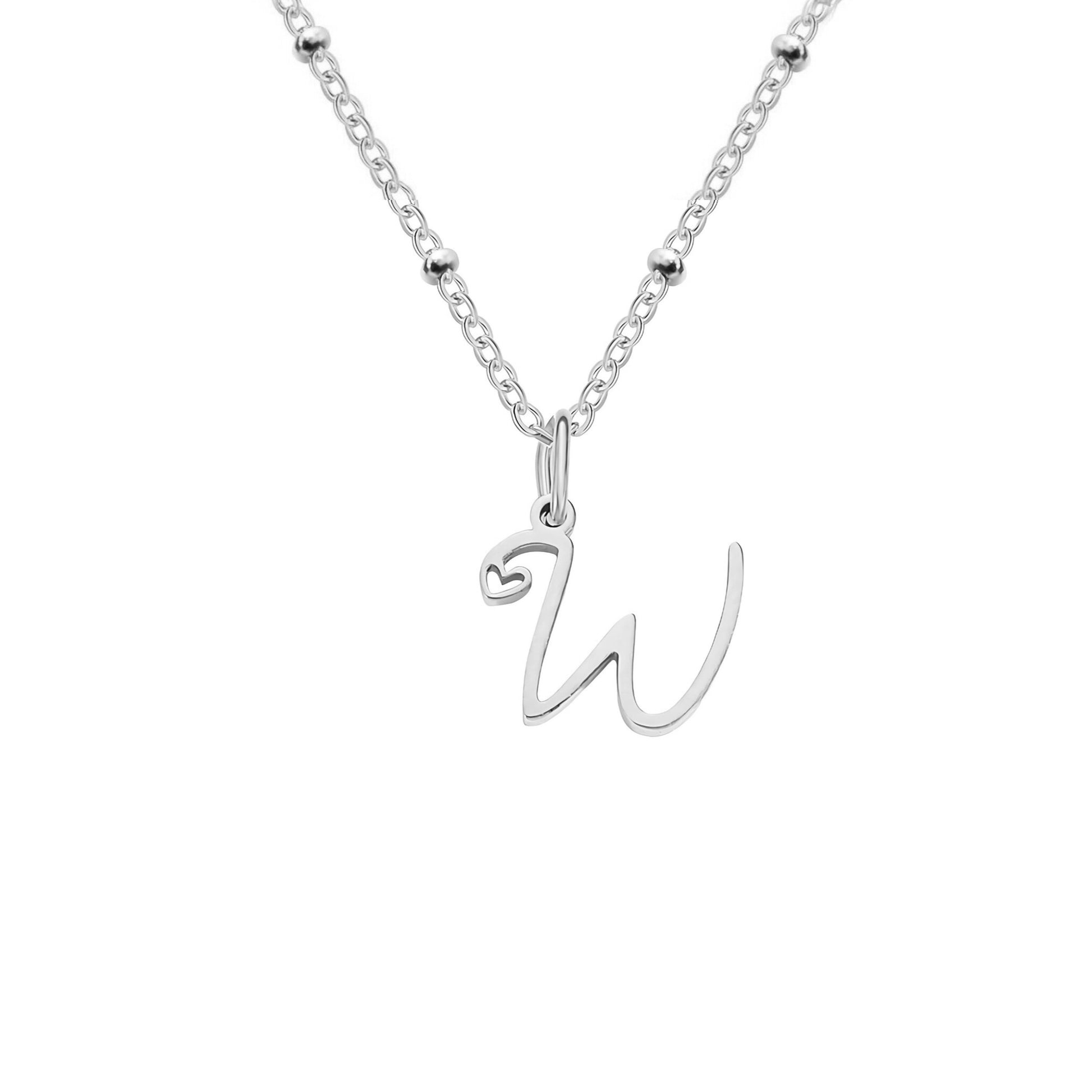 18K Gold Plated Stainless Steel Hypoallergenic Waterproof Tarnish Free Waterproof Sweatproof No-Fade Love Script Alphabet Necklace The Aura