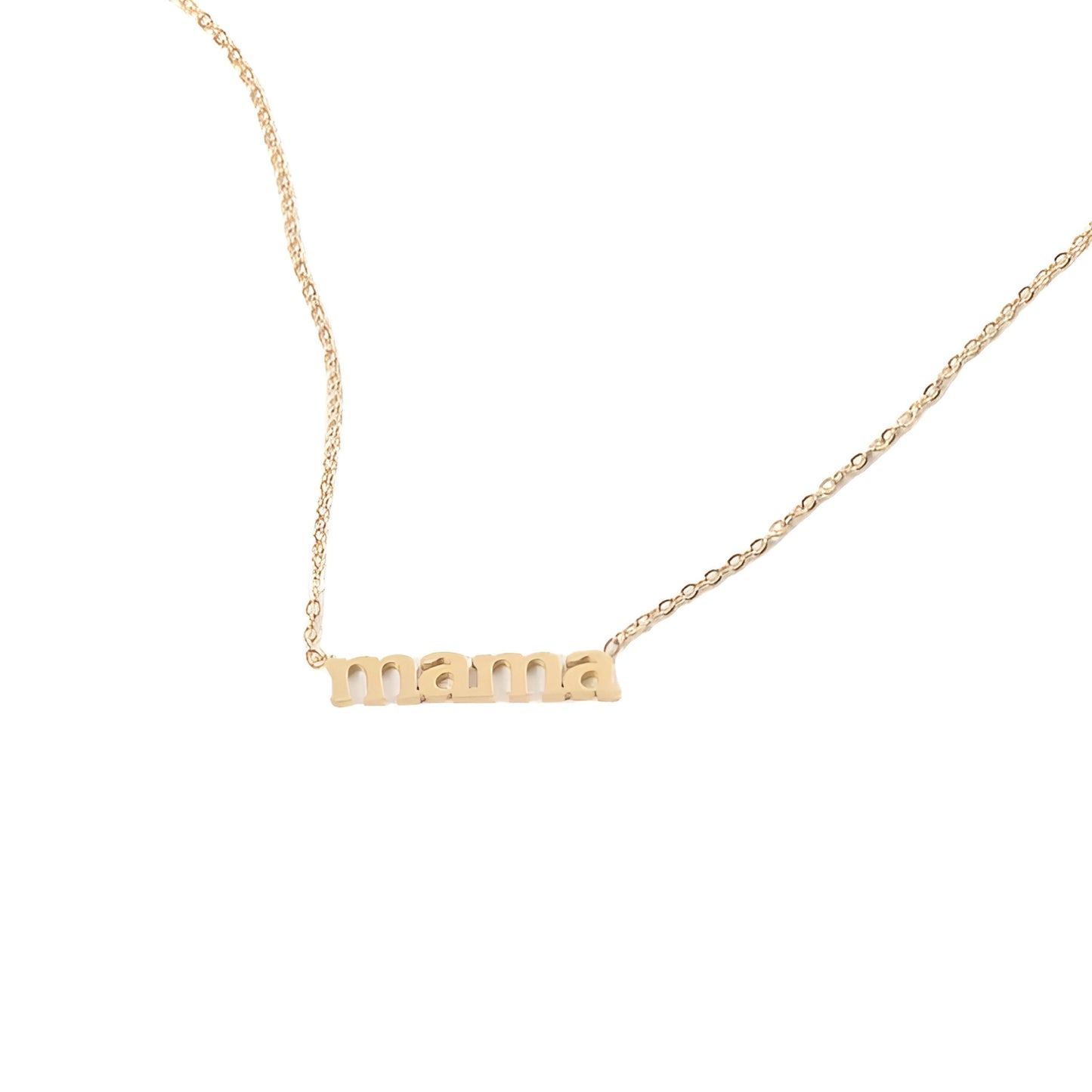 18K Gold Plated Stainless Steel Hypoallergenic Waterproof Tarnish Free Waterproof Sweatproof No-Fade Mama Necklace The Aura