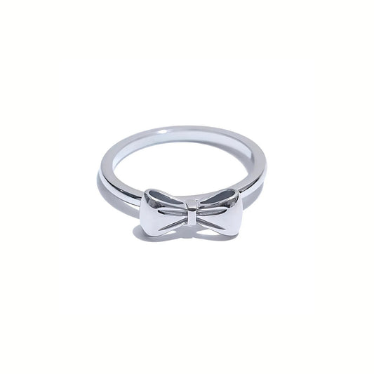 Stainless Steel Hypoallergenic Waterproof Tarnish Free Waterproof Sweatproof No-Fade Minnie Bow Ring The Aura