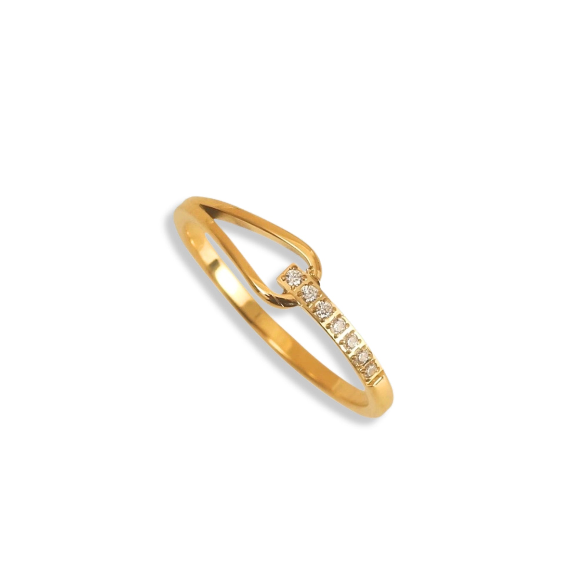 18K Gold Plated Stainless Steel Hypoallergenic Waterproof Tarnish Free Waterproof Sweatproof No-Fade Twine Ring The Aura