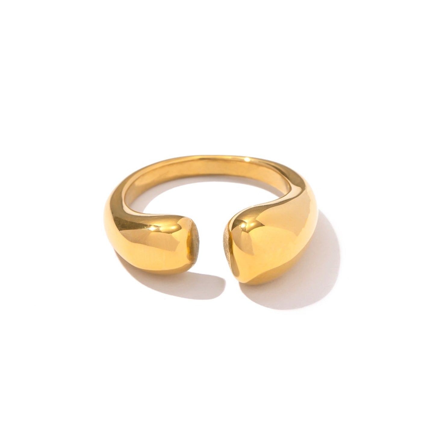 18K Gold Plated Stainless Steel Hypoallergenic Waterproof Tarnish Free Hold Me Close Rings The Aura