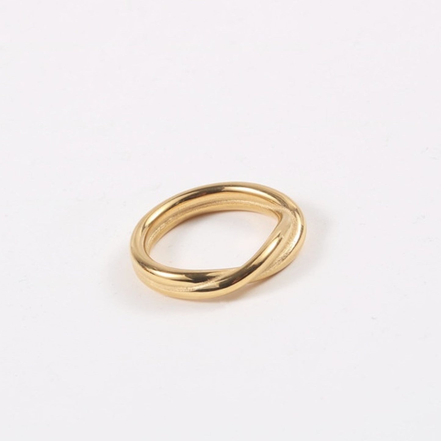18k Gold Plated Stainless Steel Ribbon Rings The Aura