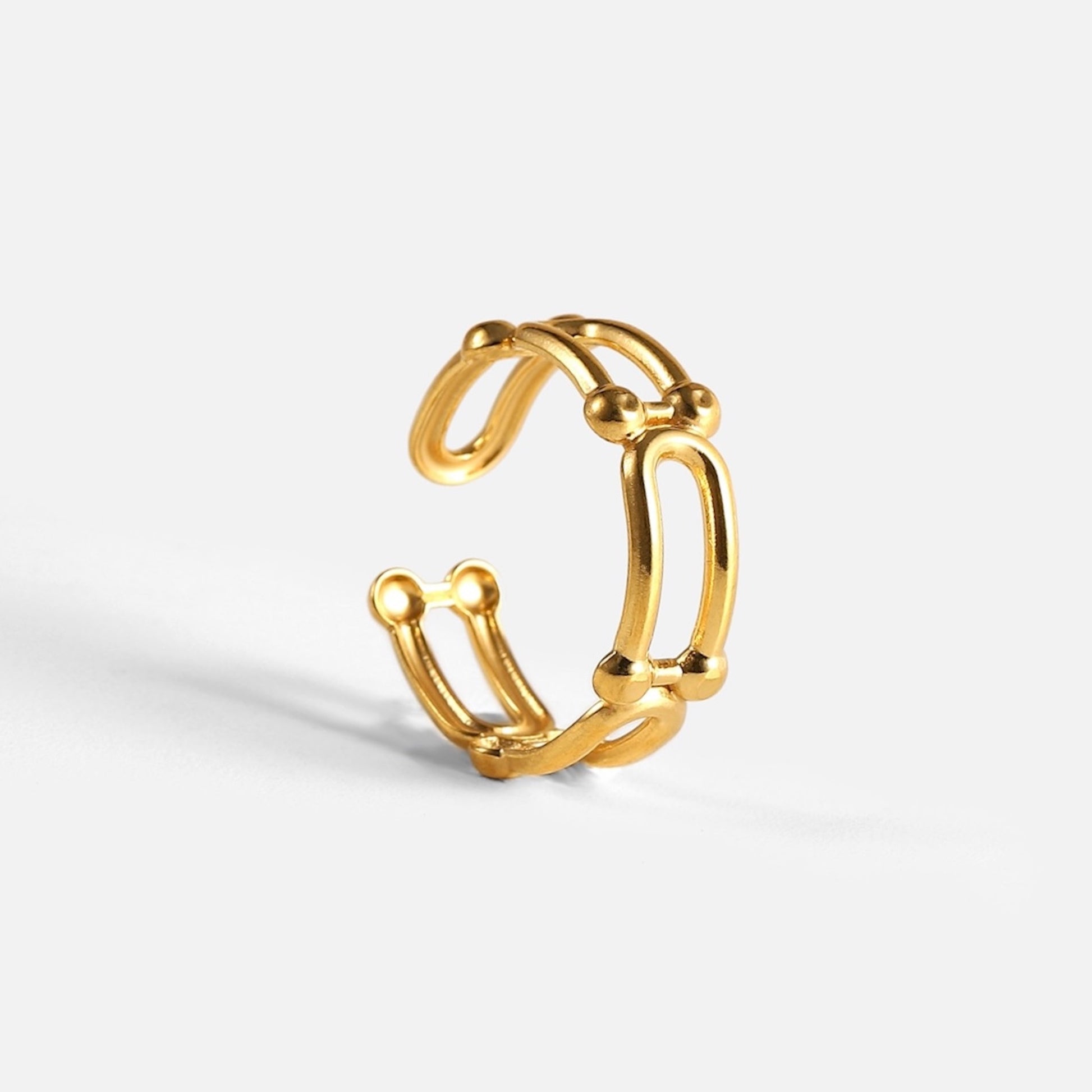 18k Gold Plated Stainless Steel Saddle Rings The Aura