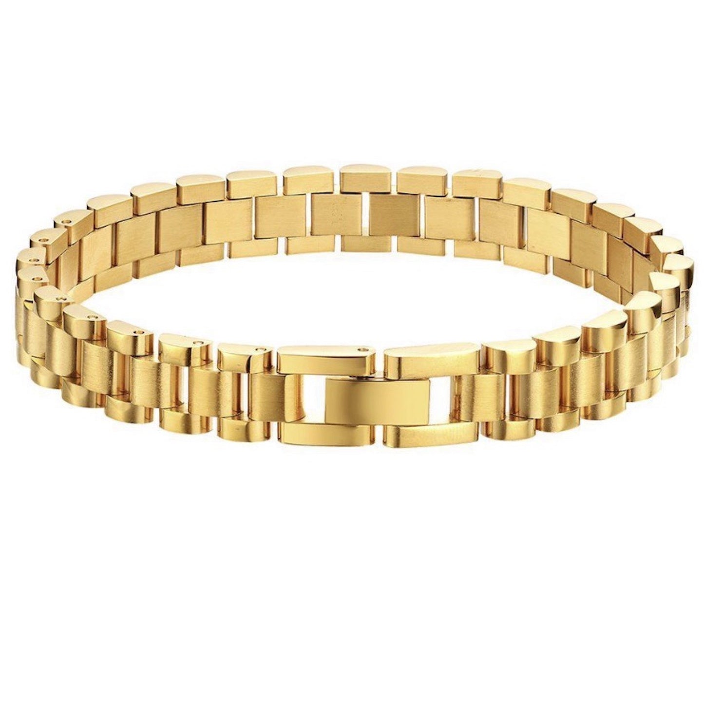 18K Gold Plated Stainless Steel Hypoallergenic Waterproof Tarnish Free Watchband Bracelets The Aura
